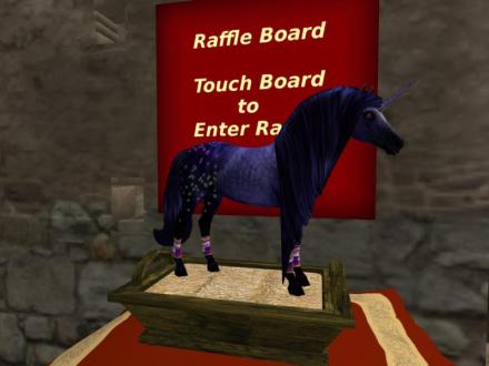 Awesome purple coat on this unicorn. On raffle stand so may be one anyone can have a chance at getting.